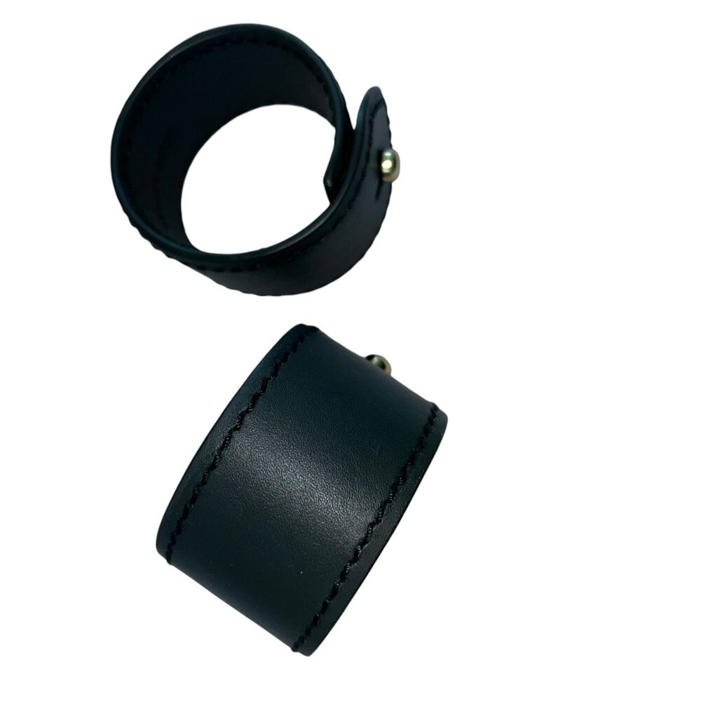 Ralph Lauren NEW polo Green Leather pair napkin rings